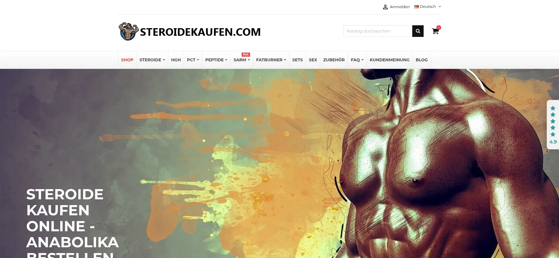Website screenshot of Steroidskaufen.com