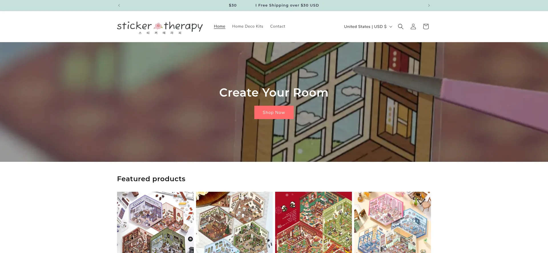 Website screenshot of Stickertherapy.co