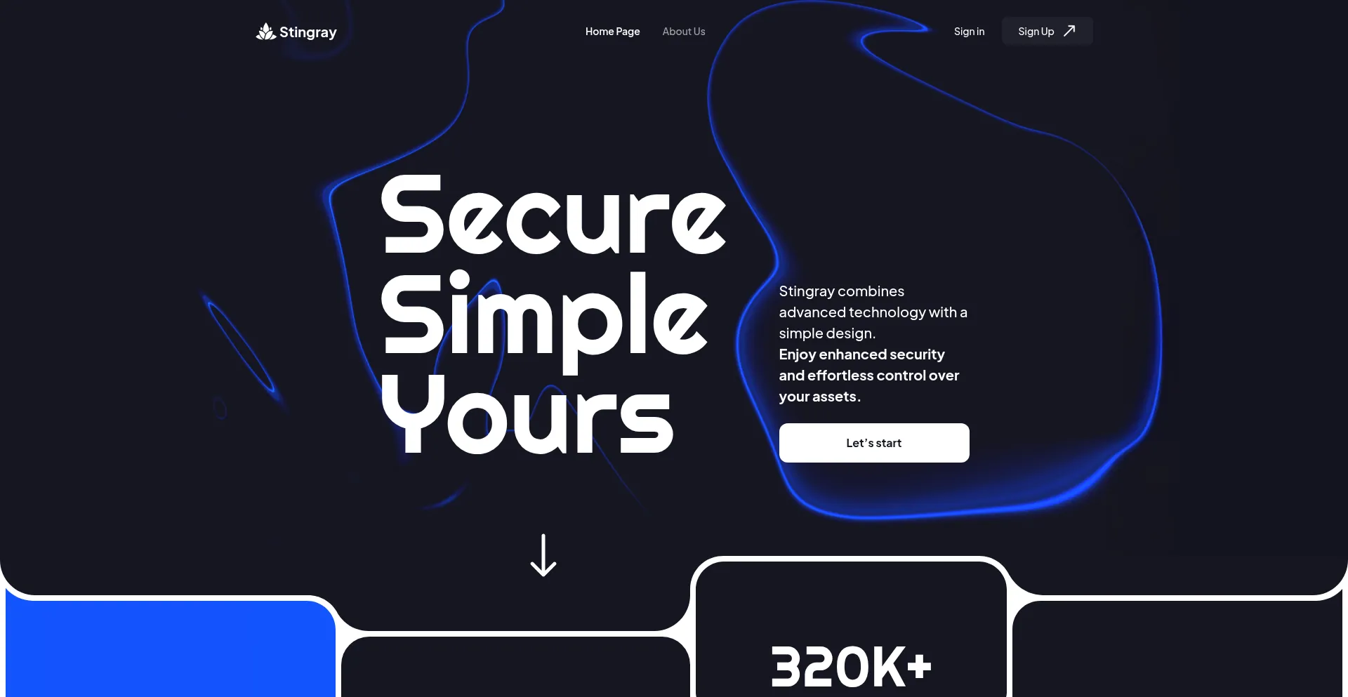 Website screenshot of Stingray.ac