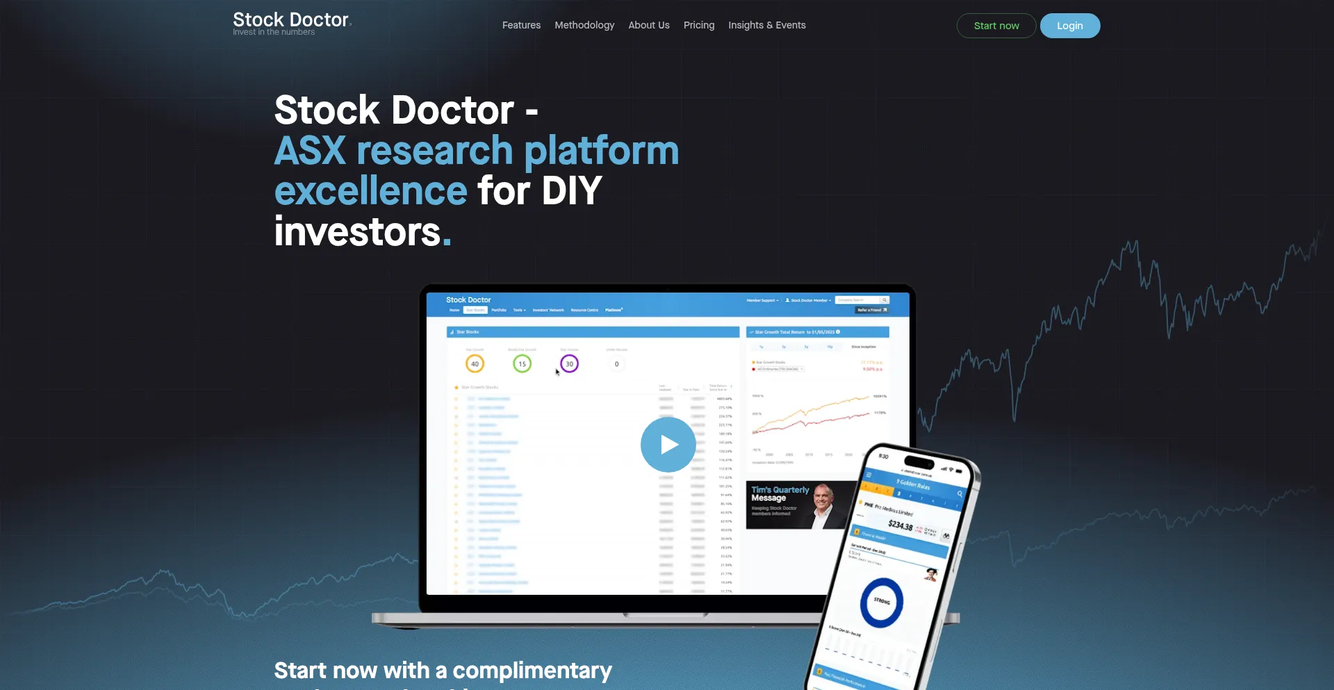 Website screenshot of Stockdoctor.com.au