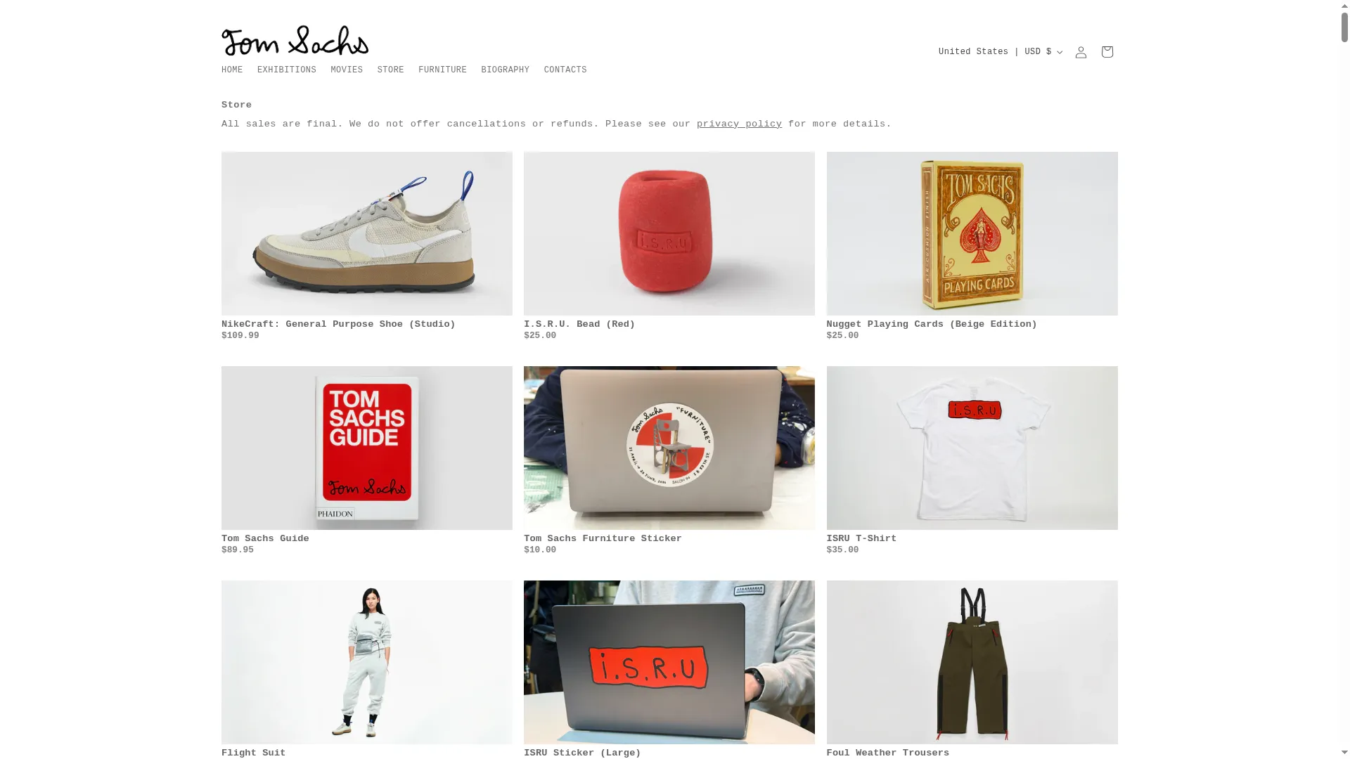 Store.tomsachs.com