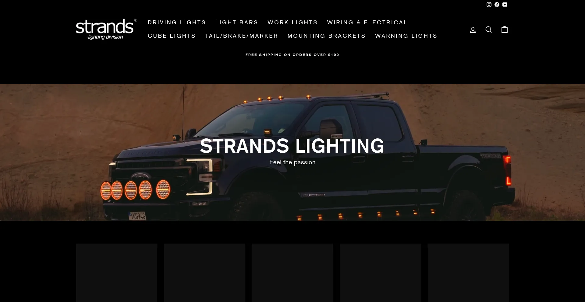 Website screenshot of Strandsamerica.com