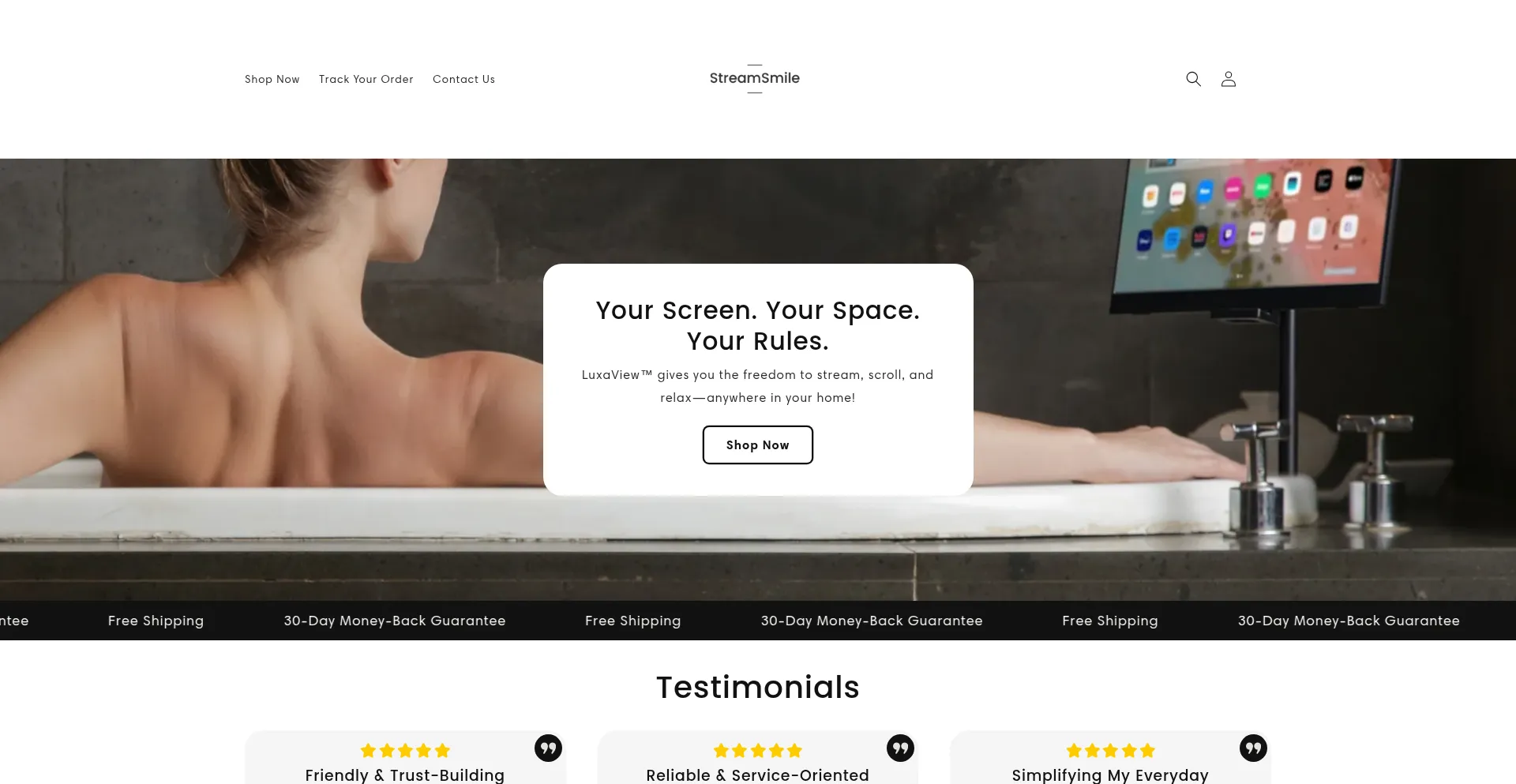 Website screenshot of Streamsmile.com