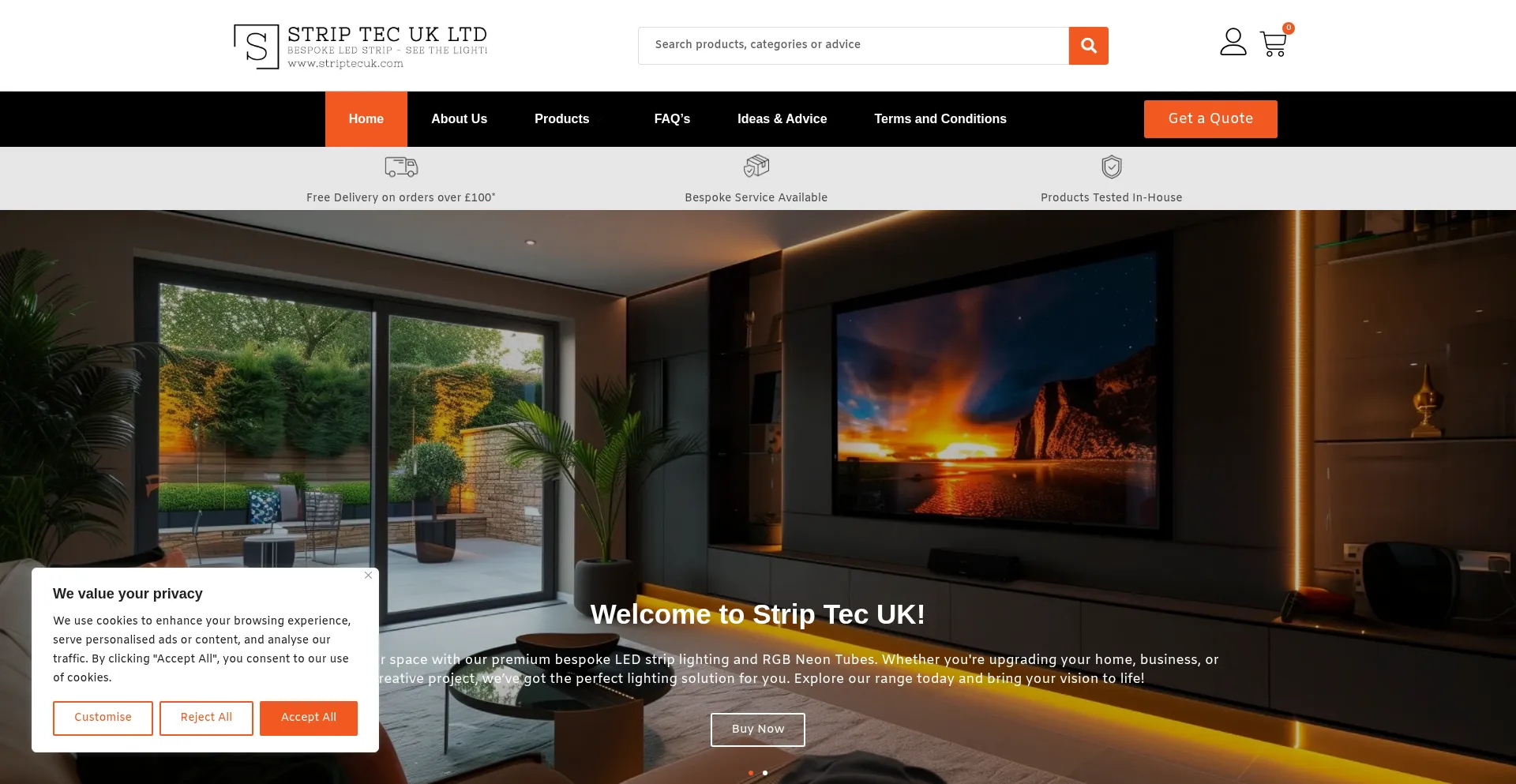 Website screenshot of Striptecuk.com