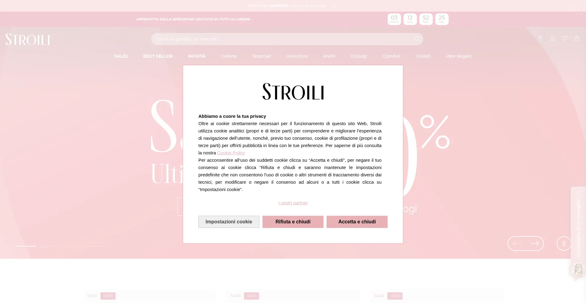 Website screenshot of Stroilioro.com