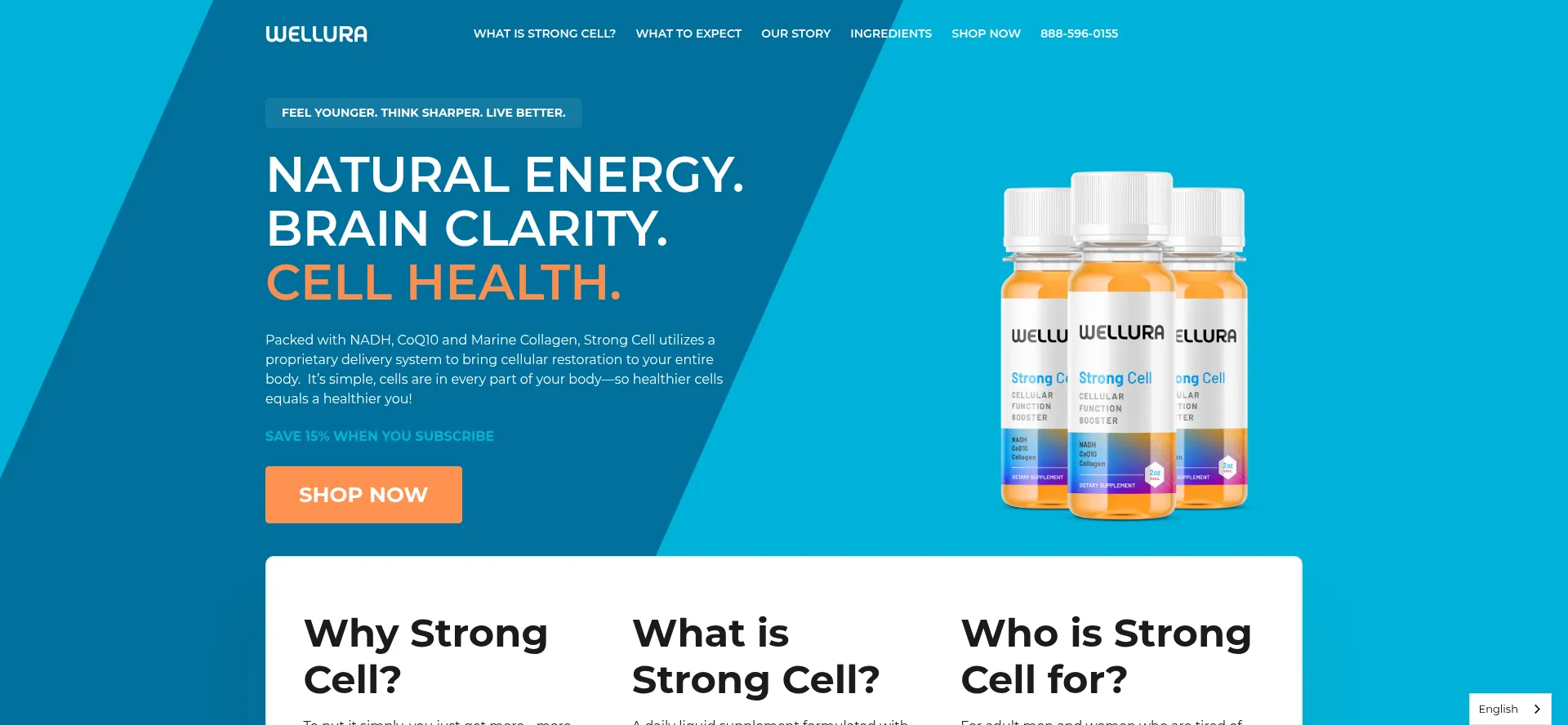 Website screenshot of Strongcell.com