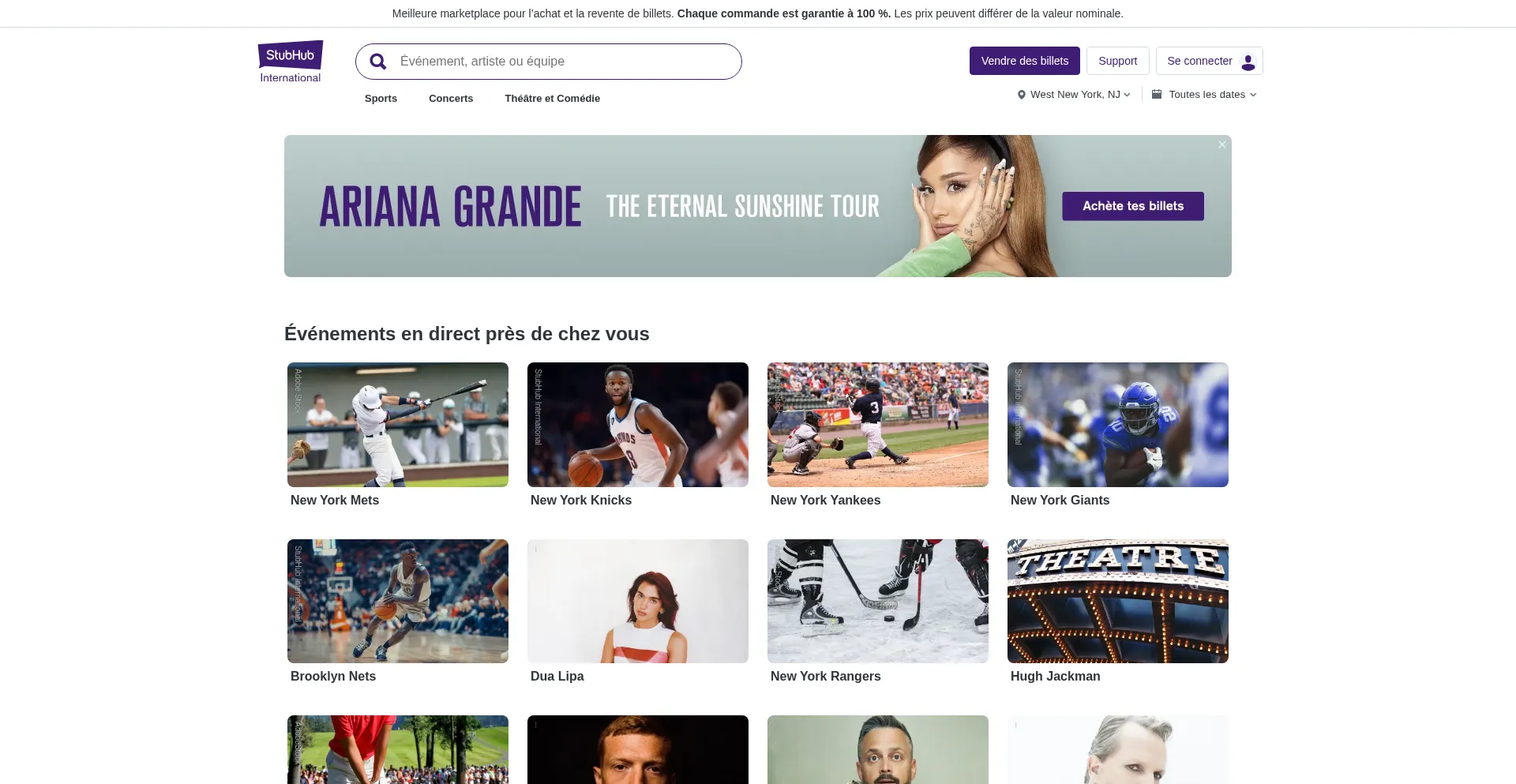 Stubhub.fr Screenshot