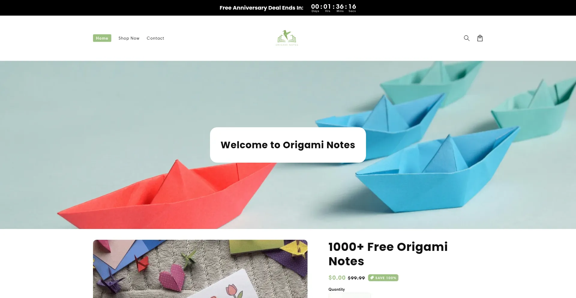 Website screenshot of Study-origami.com