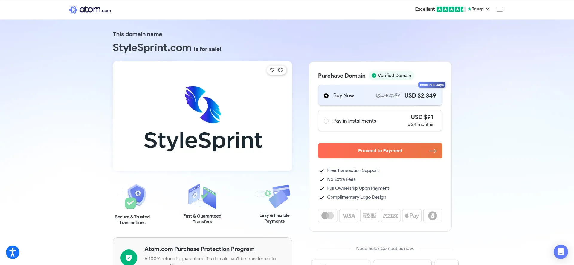 Website screenshot of Stylesprint.com