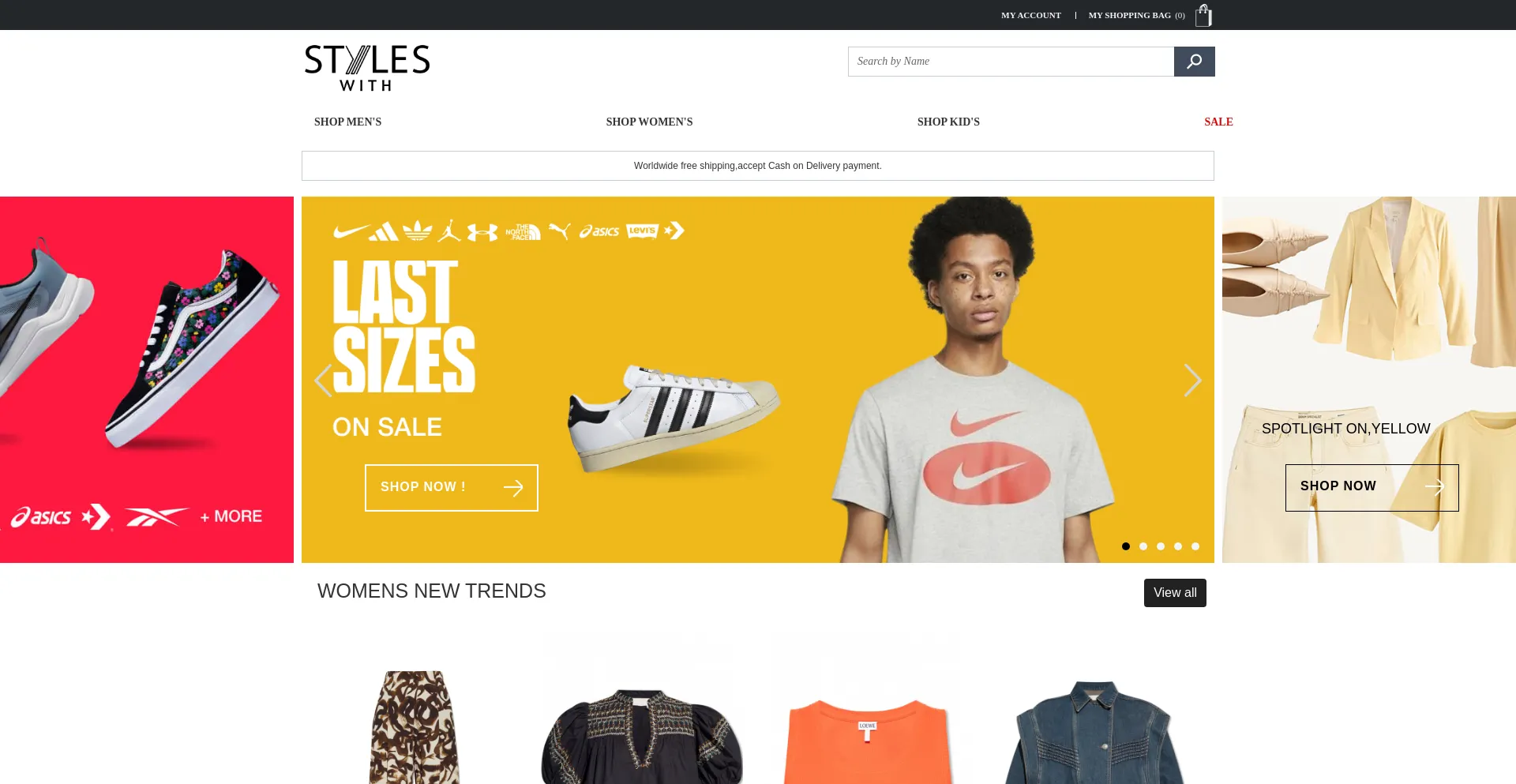 Website screenshot of Styleswith.com