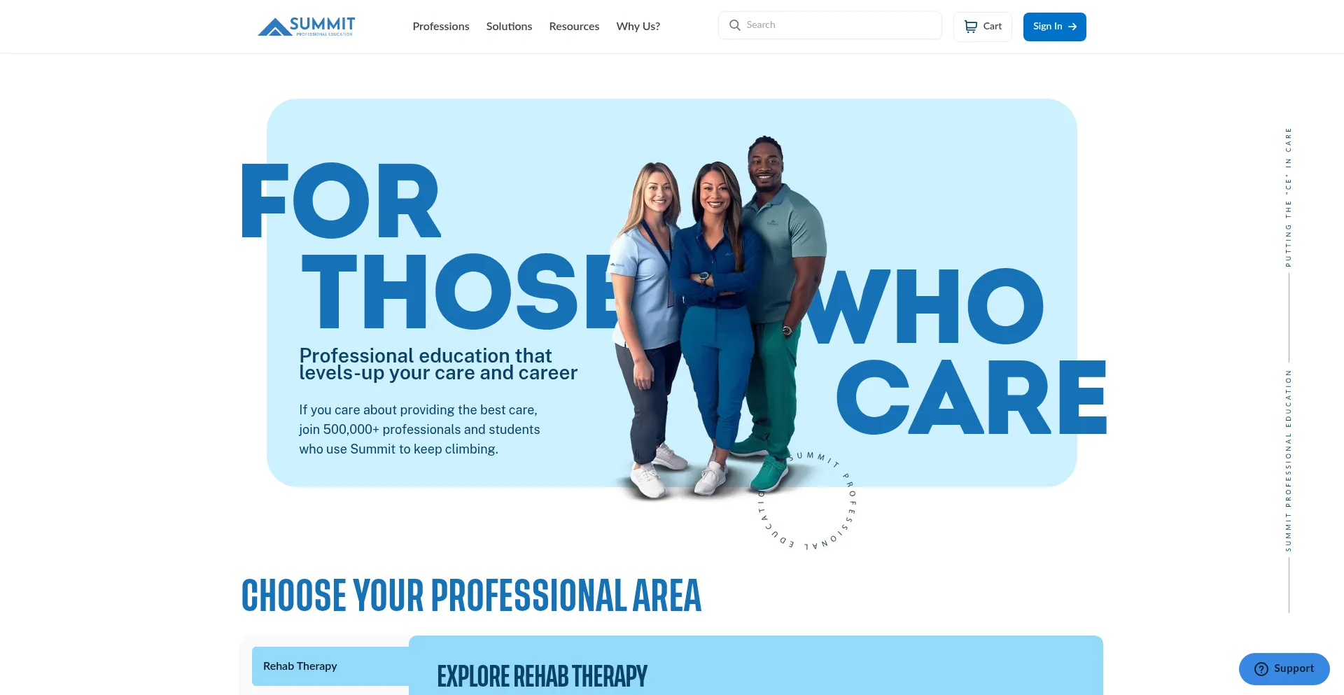 Website screenshot of Summit-education.com