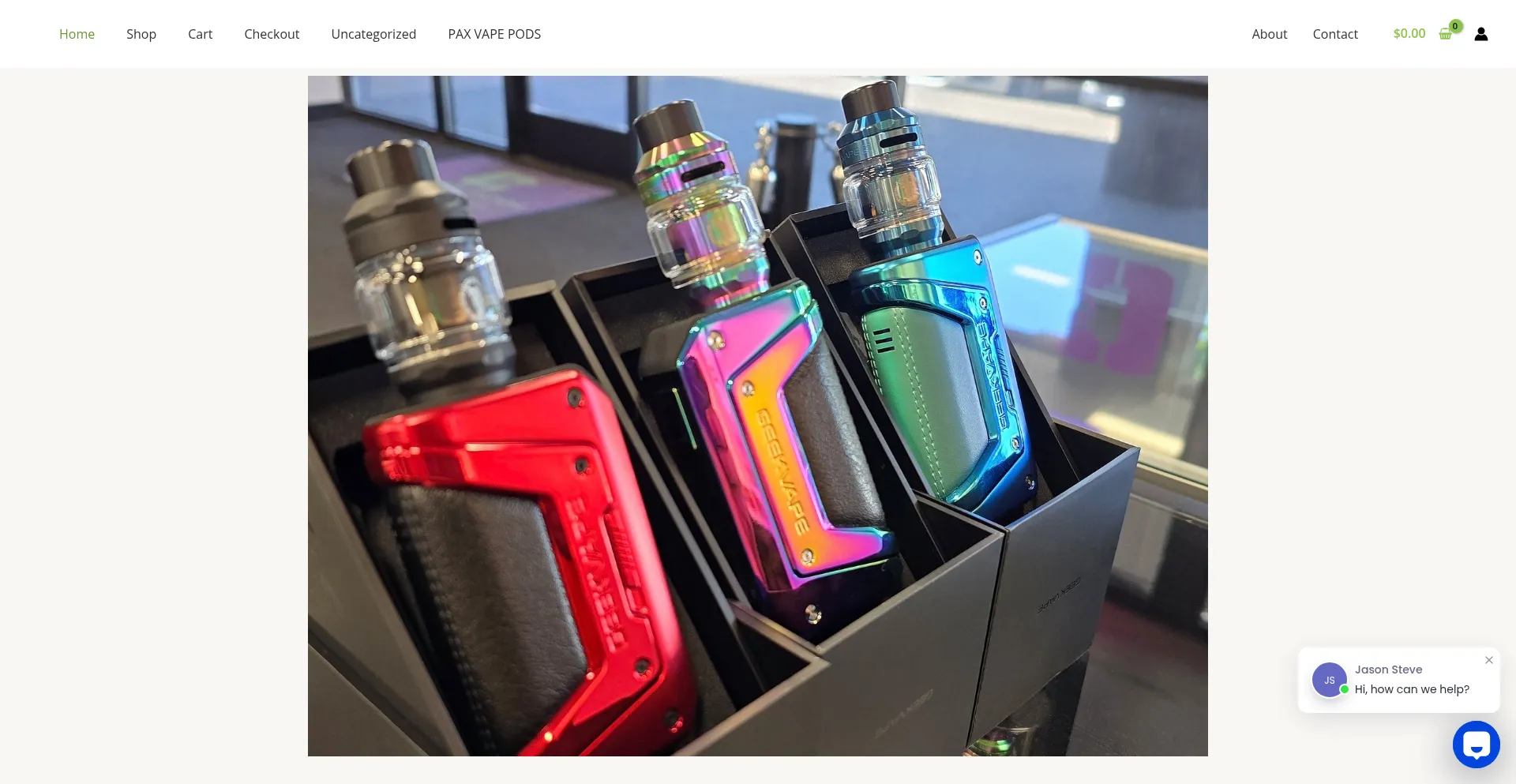 Website screenshot of Super-vapestore.com.au