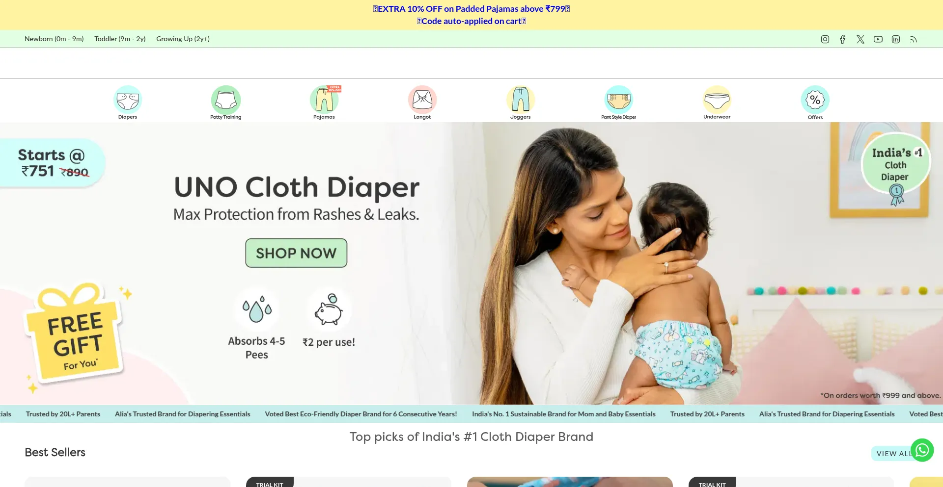 Website screenshot of Superbottoms.com