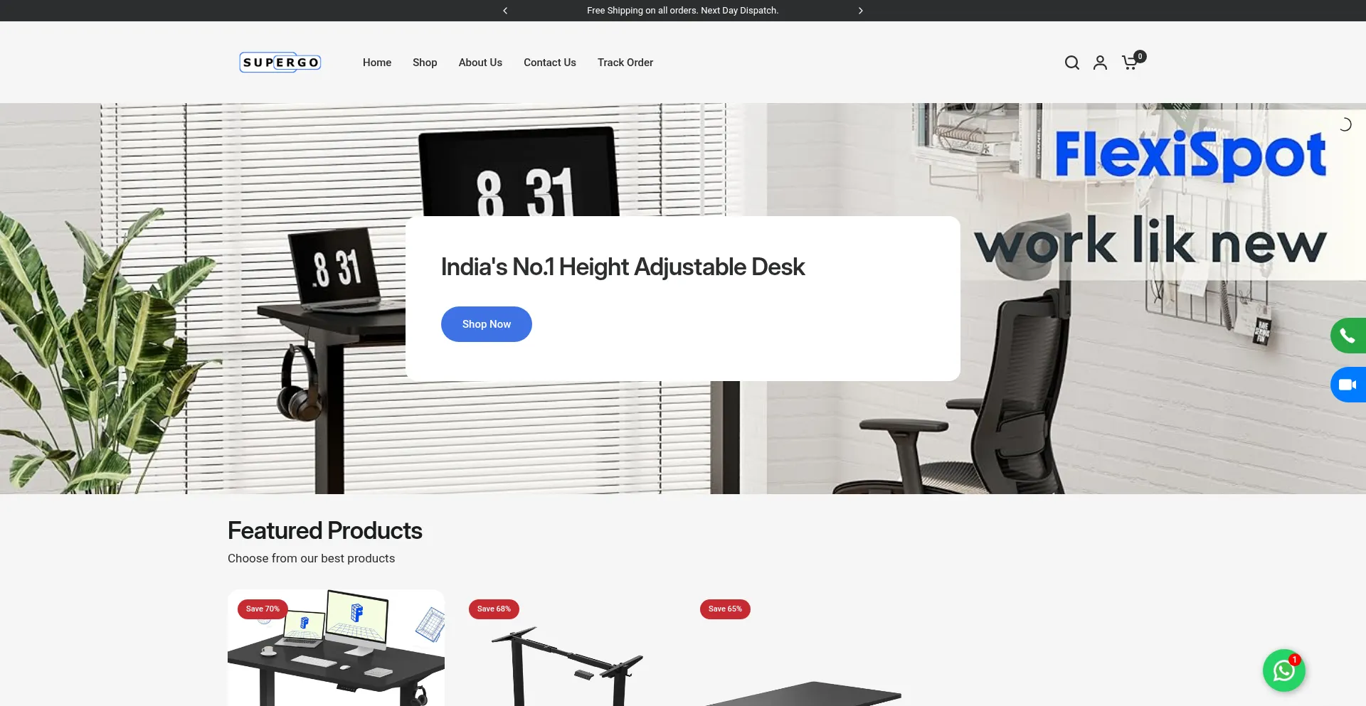 Website screenshot of Supergo.in