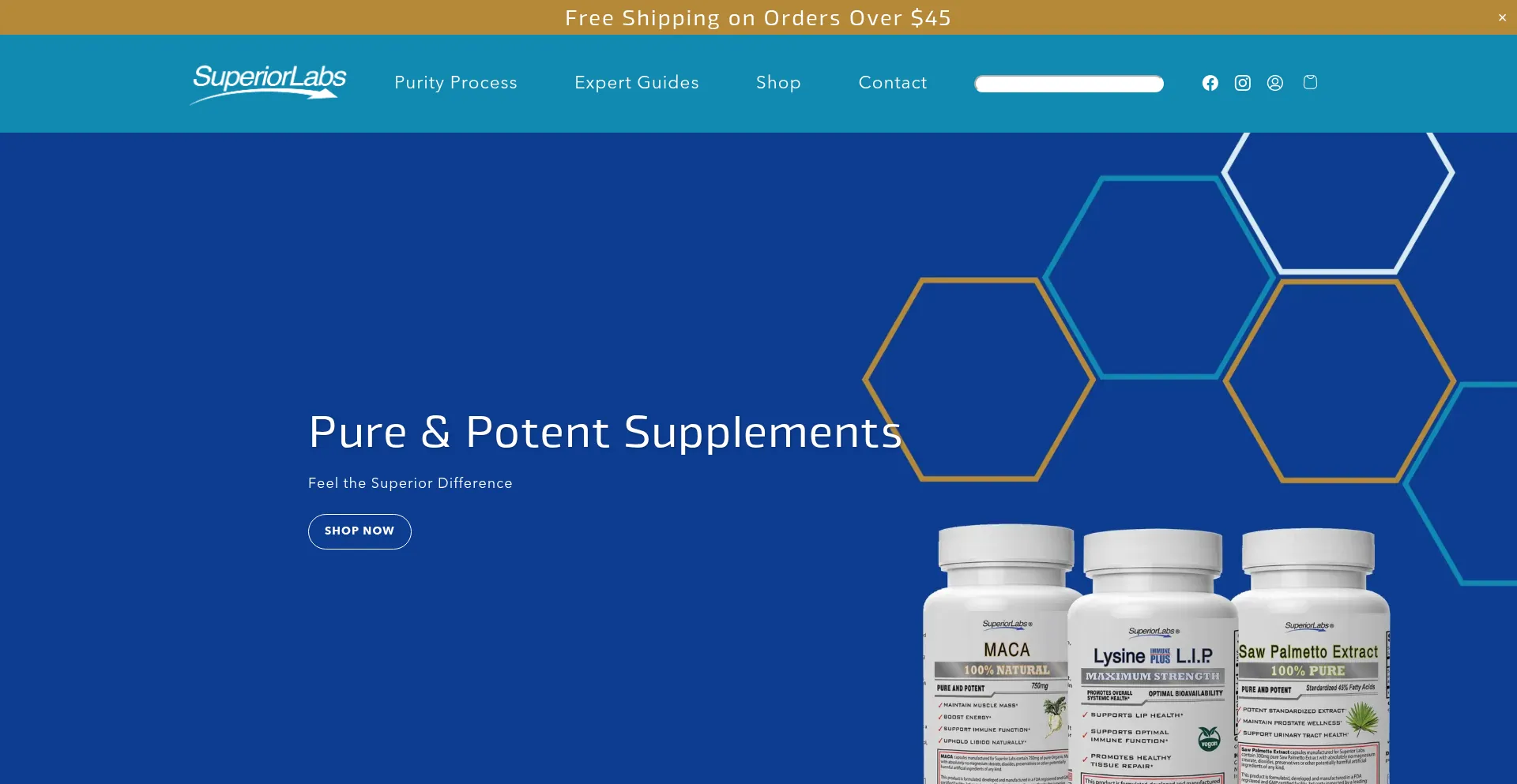 Website screenshot of Superiorlabs.com