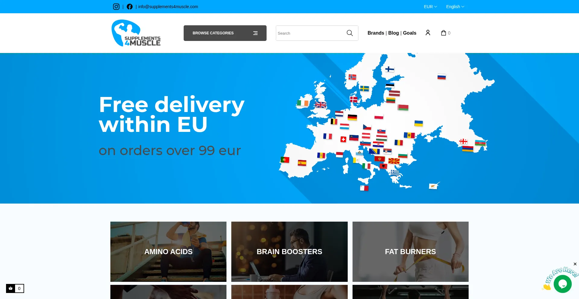 Supplements4muscle.com Screenshot