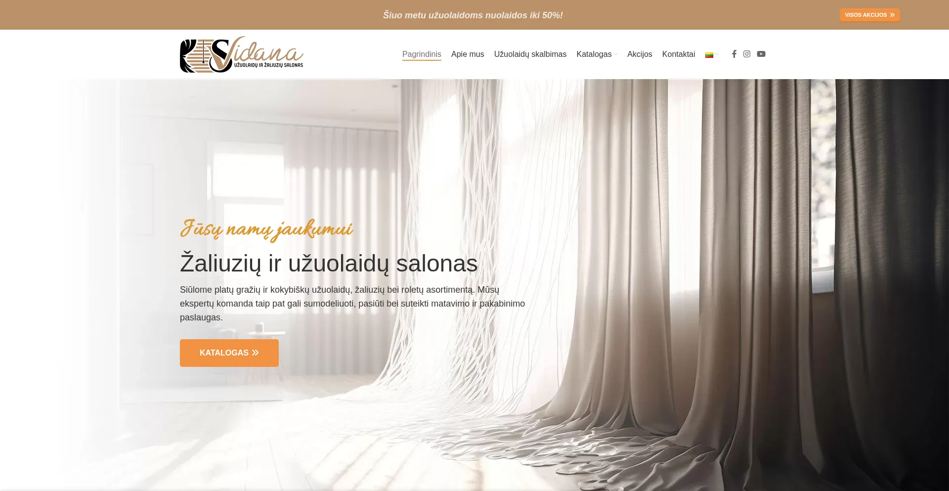 Website screenshot of Svidana.lt