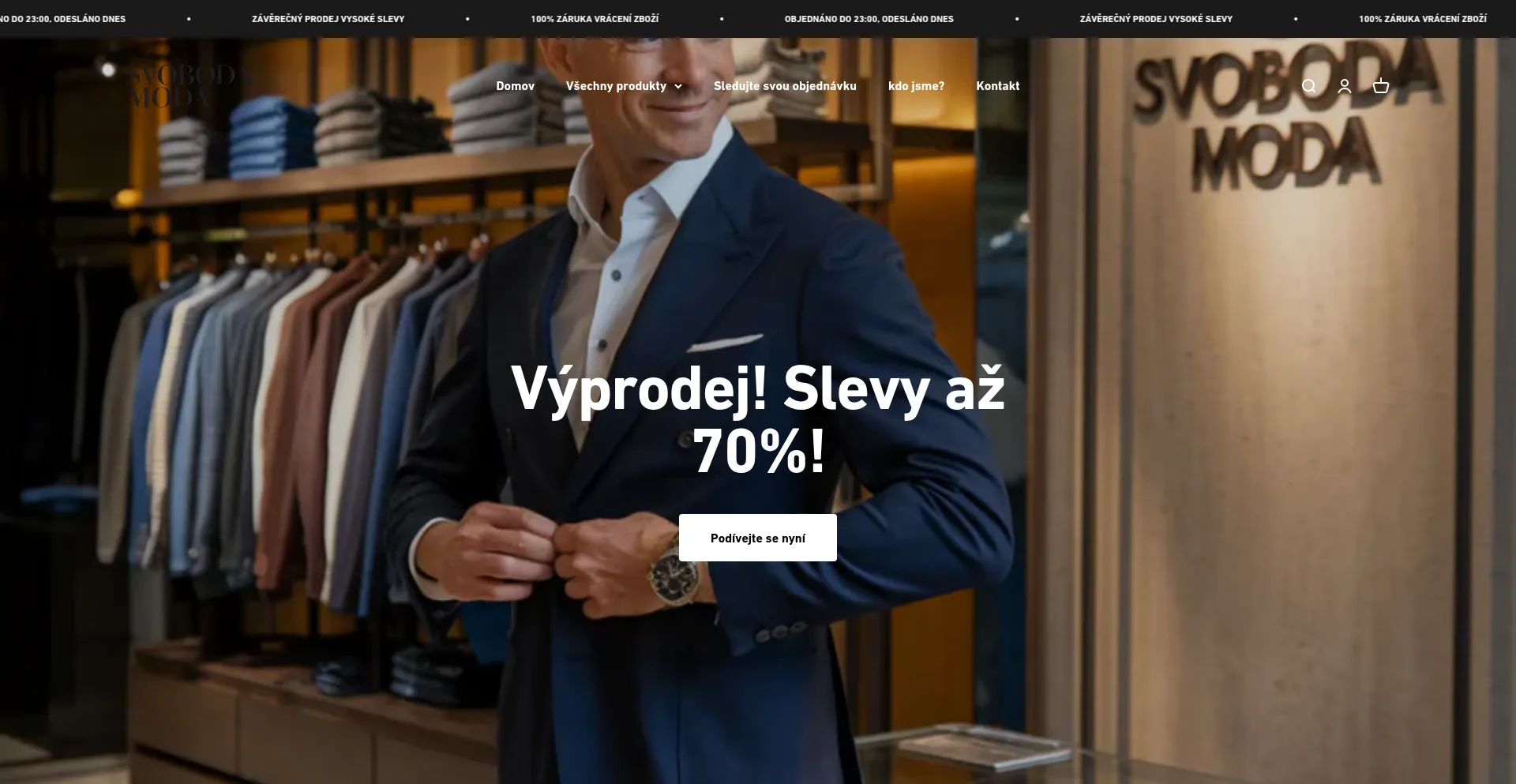 Website screenshot of Svoboda-moda.com