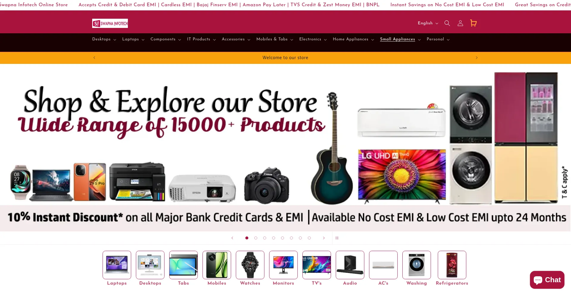 Website screenshot of Swapnainfotech.com