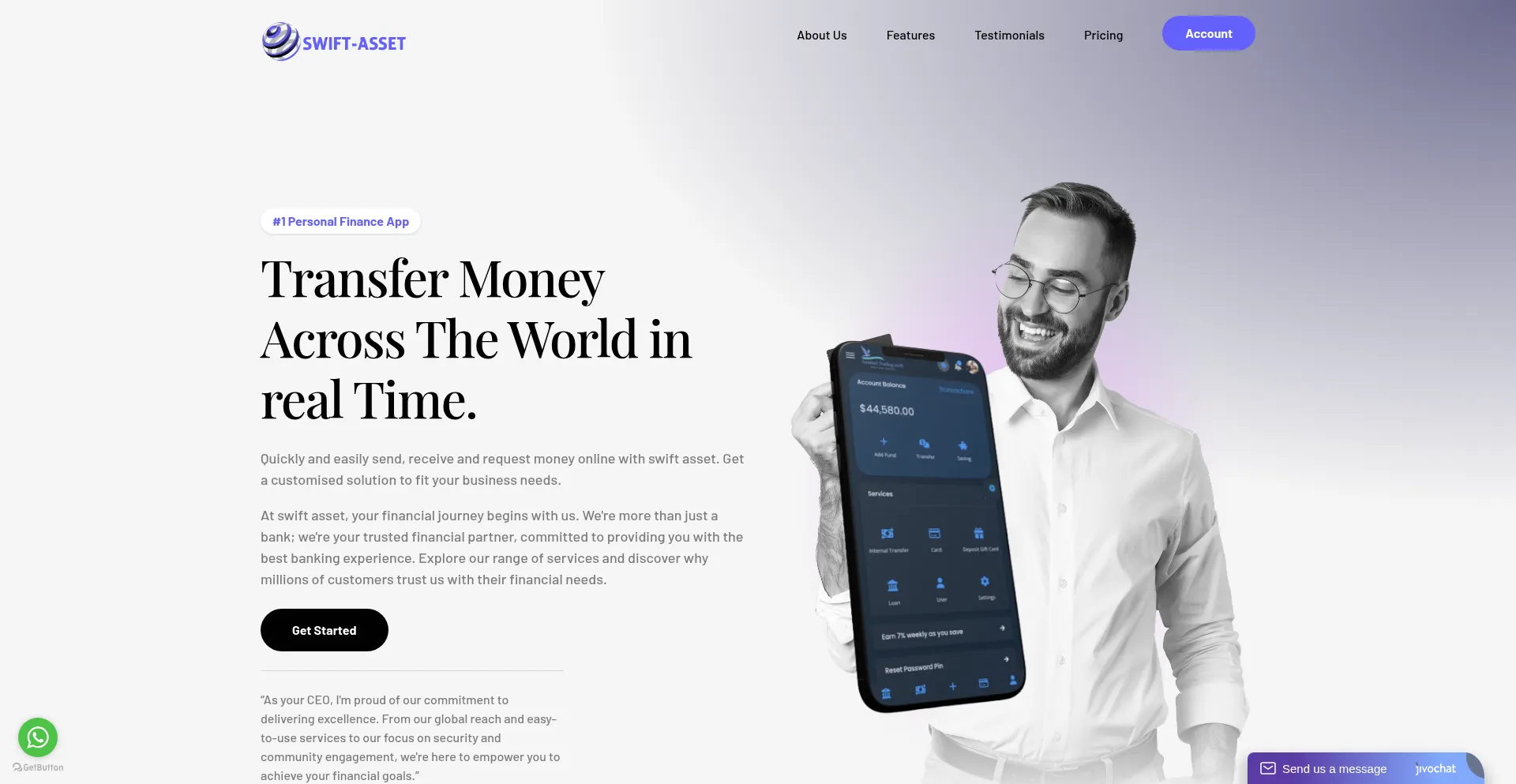 Website screenshot of Swift-assets.org
