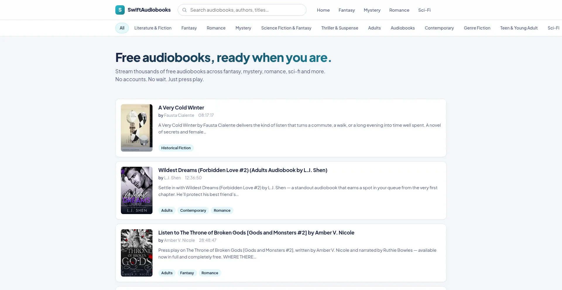 Swiftaudiobooks.com