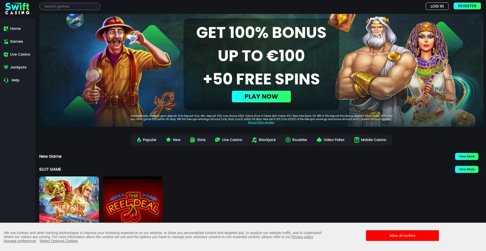 Swiftcasino.com é Seguro e Confiável?