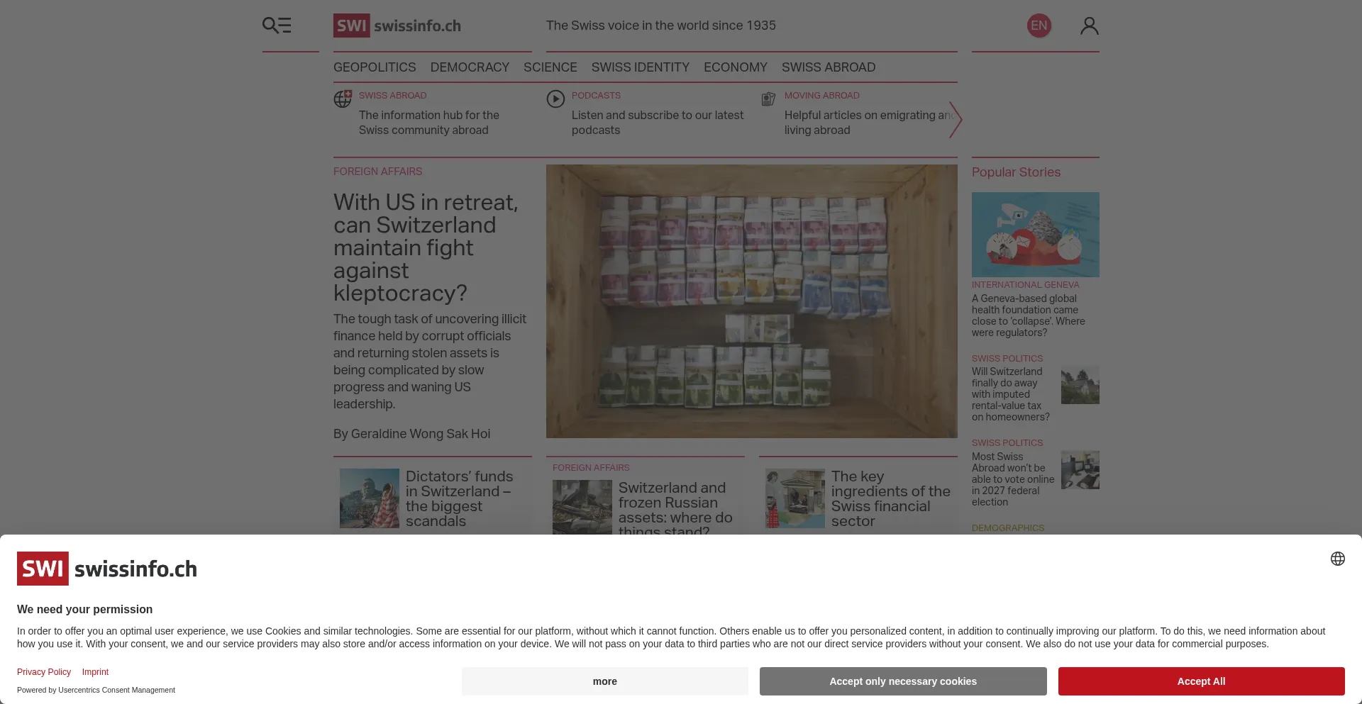 Swissinfo.ch é Seguro e Confiável?