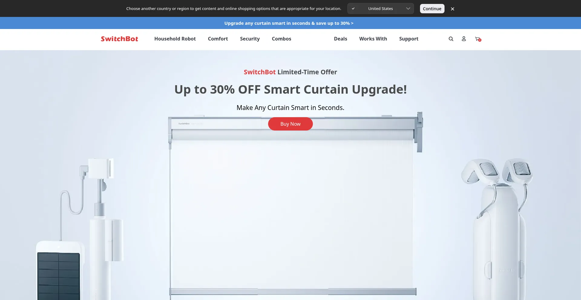 Website screenshot of Switch-bot.com