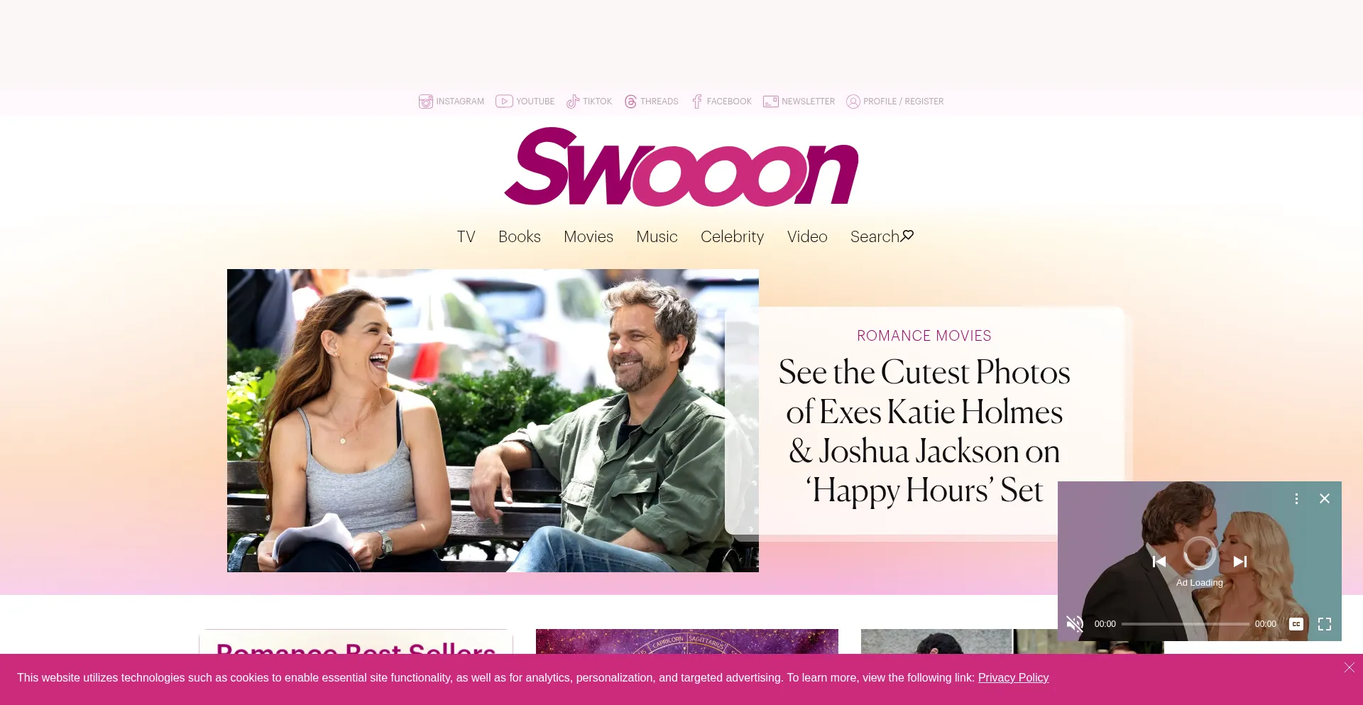 Website screenshot of Swooon.com