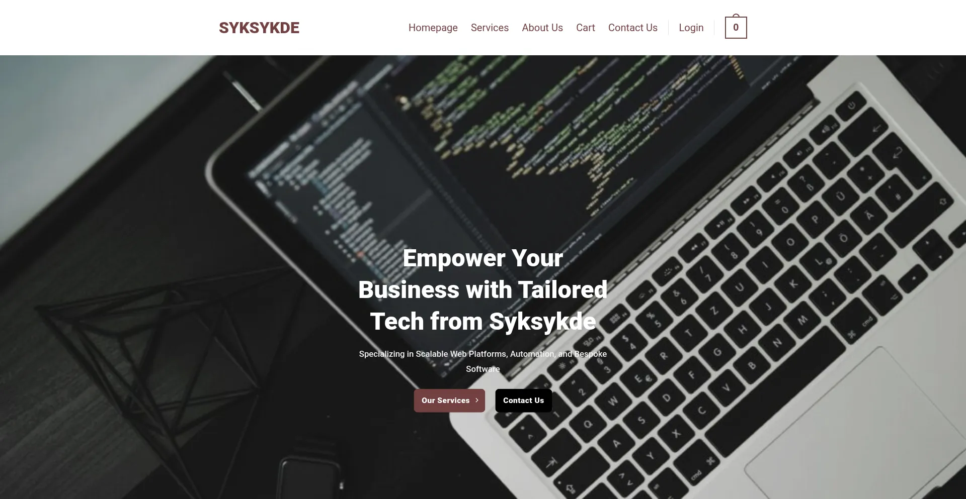 Website screenshot of Syksykde.com