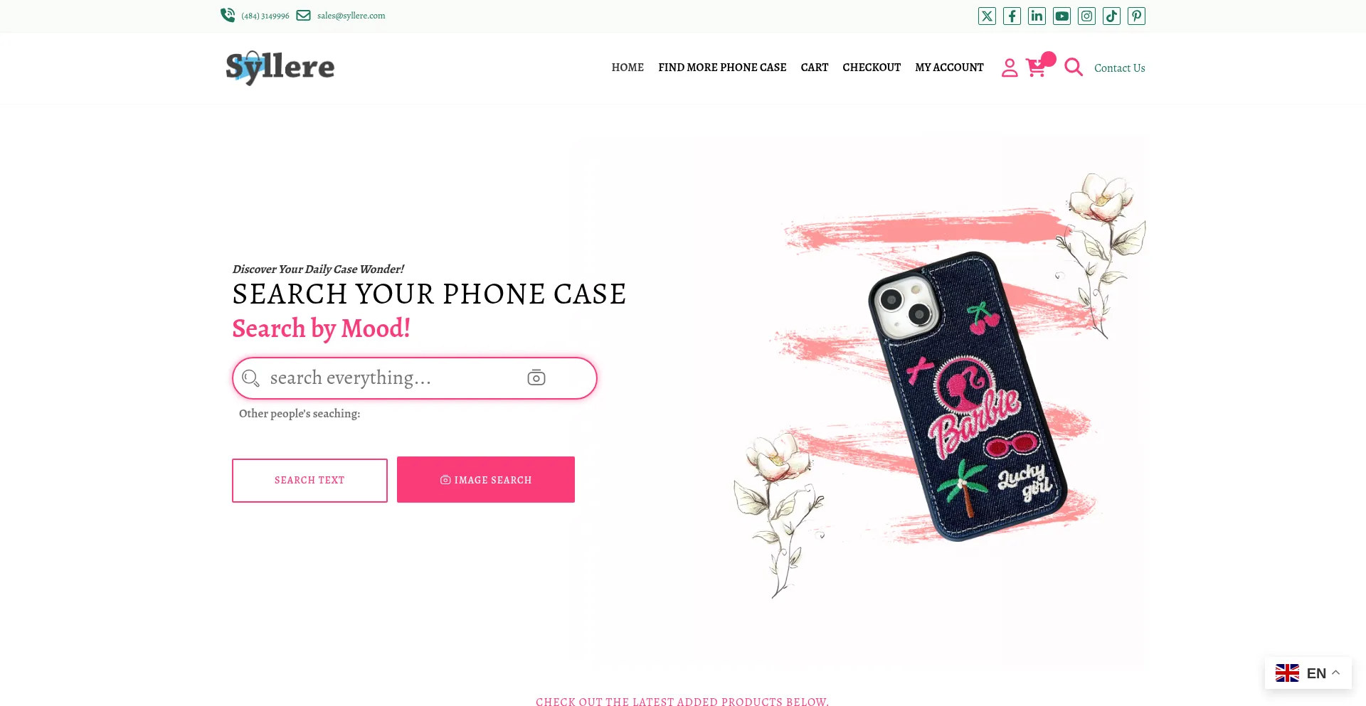 Website screenshot of Syllere.com