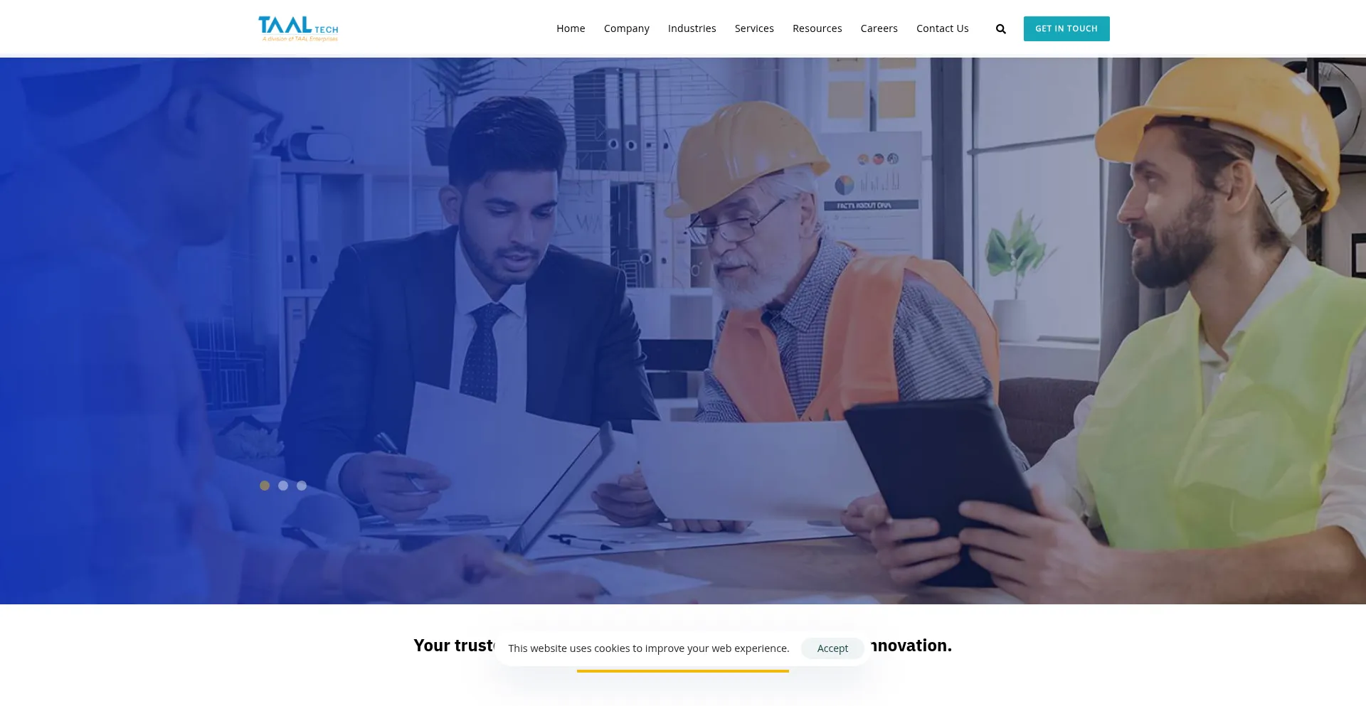 Website screenshot of Taaltech.com