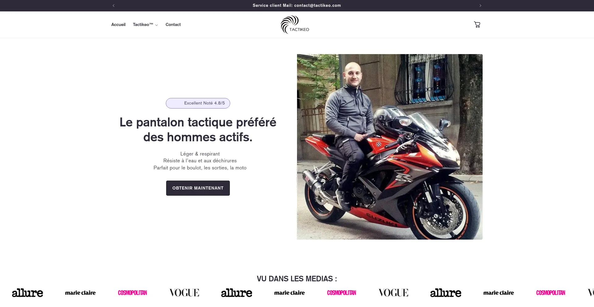 Website screenshot of Tactikeo.com