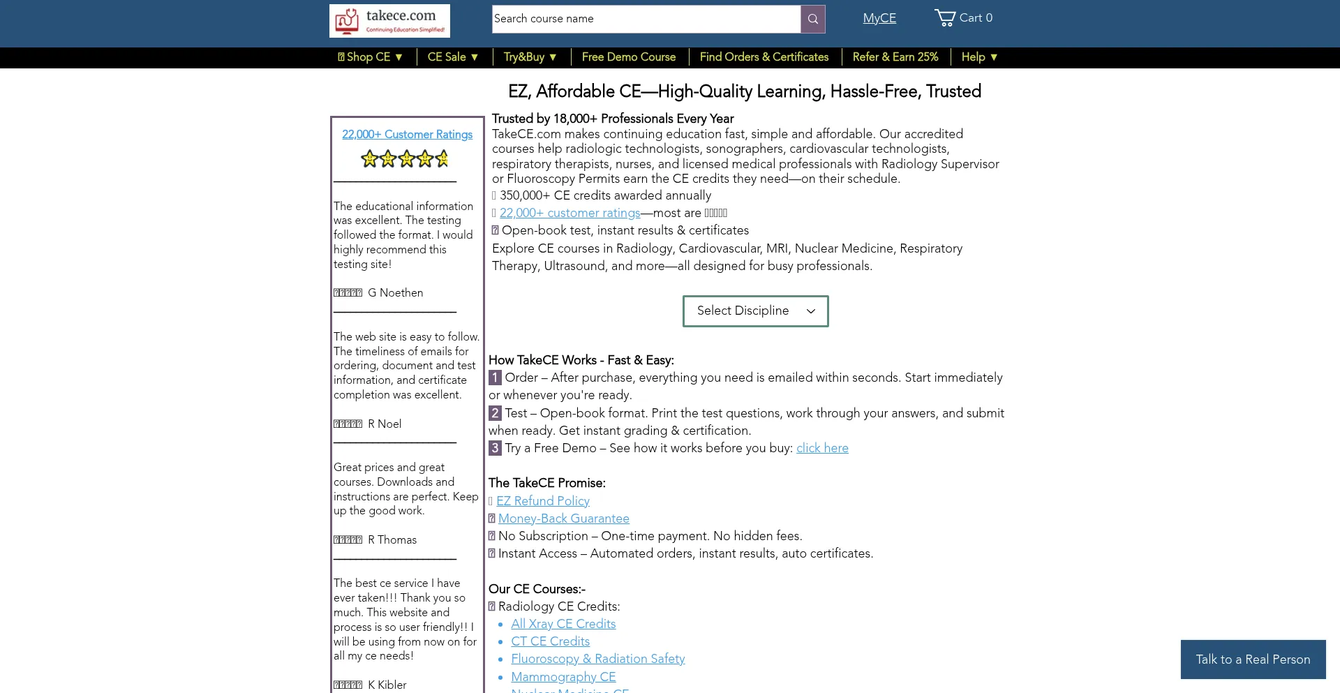Website screenshot of Takece.com