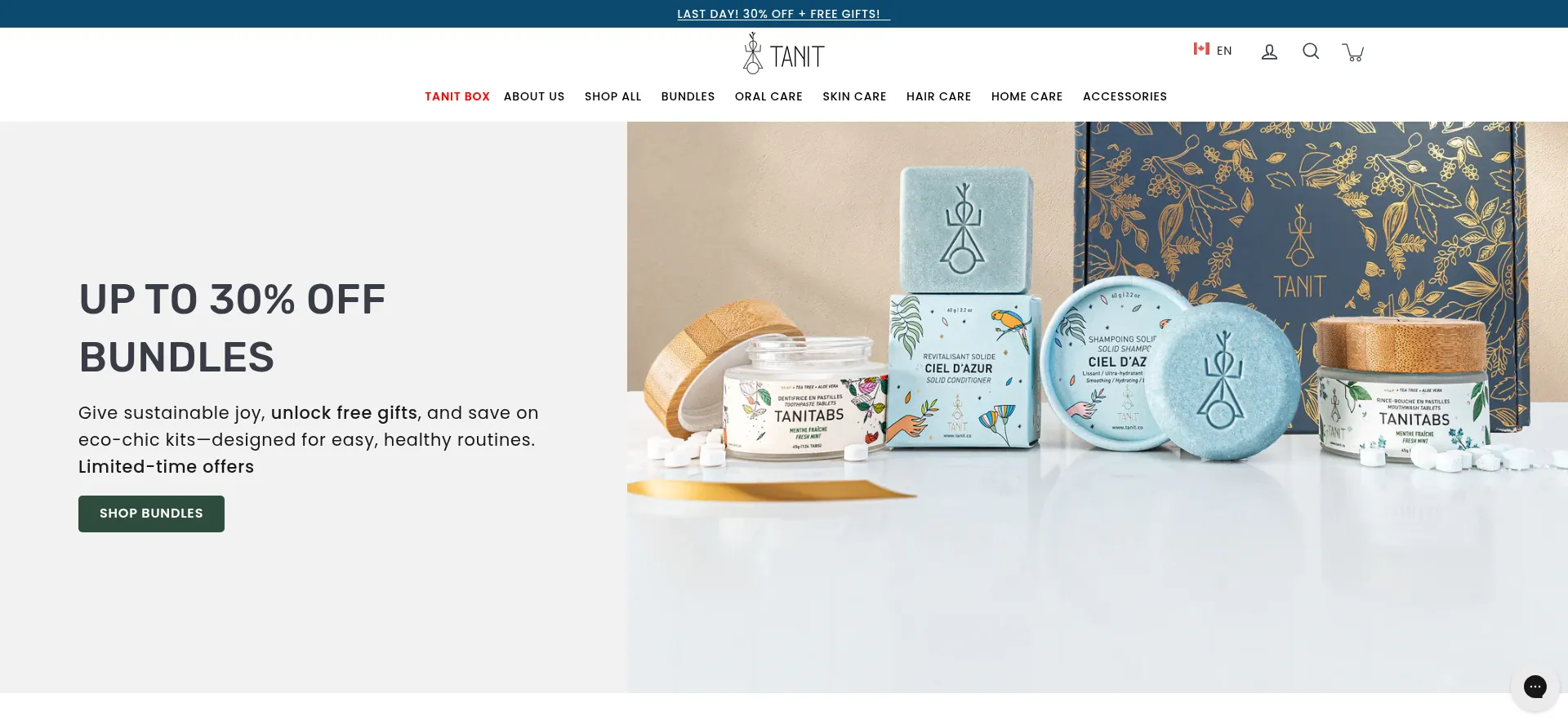 Website screenshot of Tanit.co