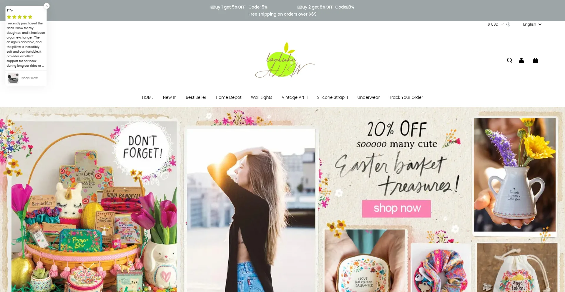 Website screenshot of Tantuke.com