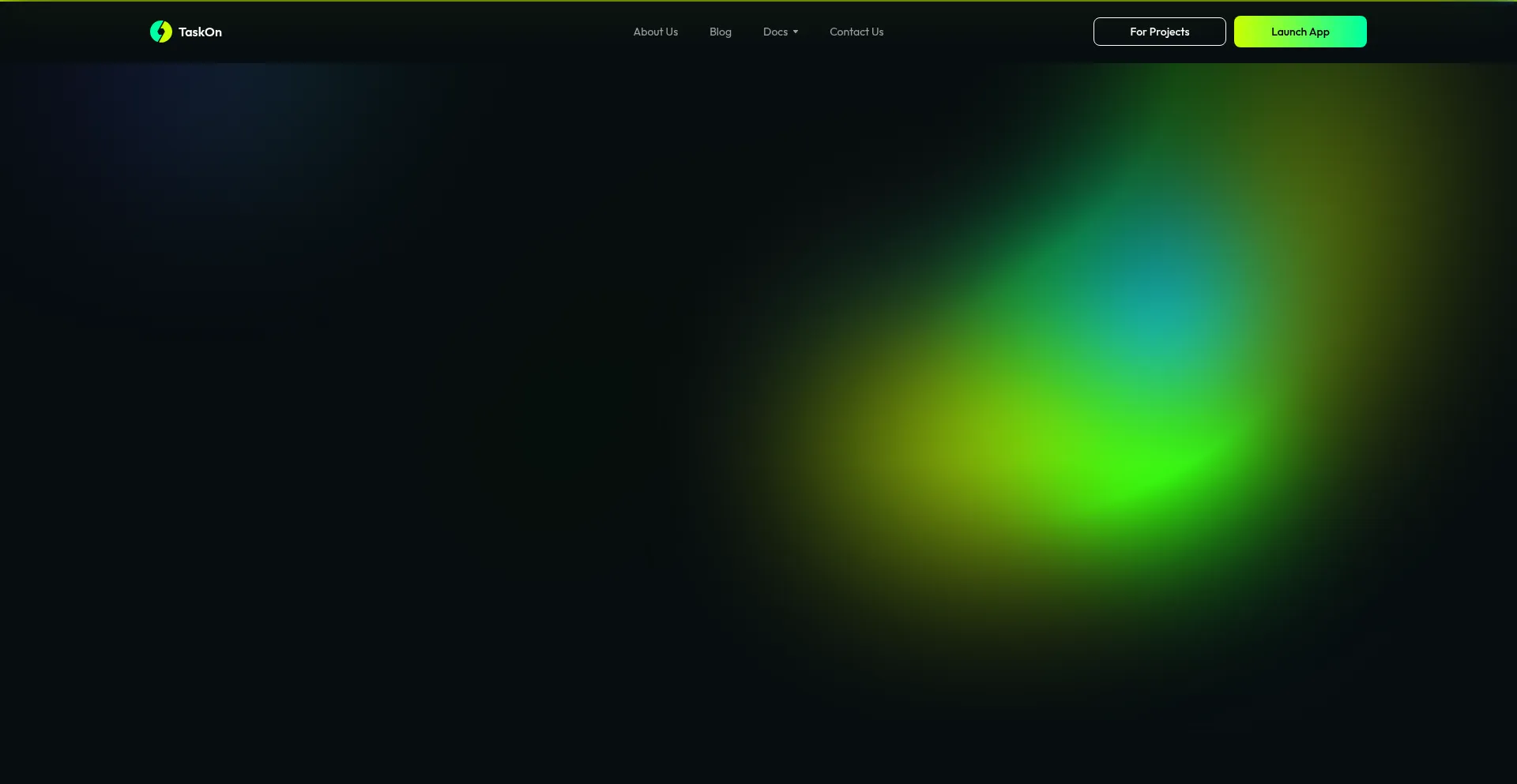 Website screenshot of Taskon.xyz