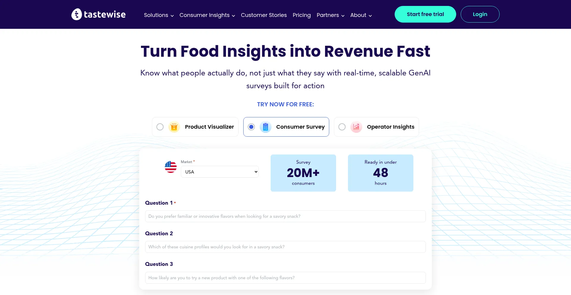 Tastewise.io Screenshot
