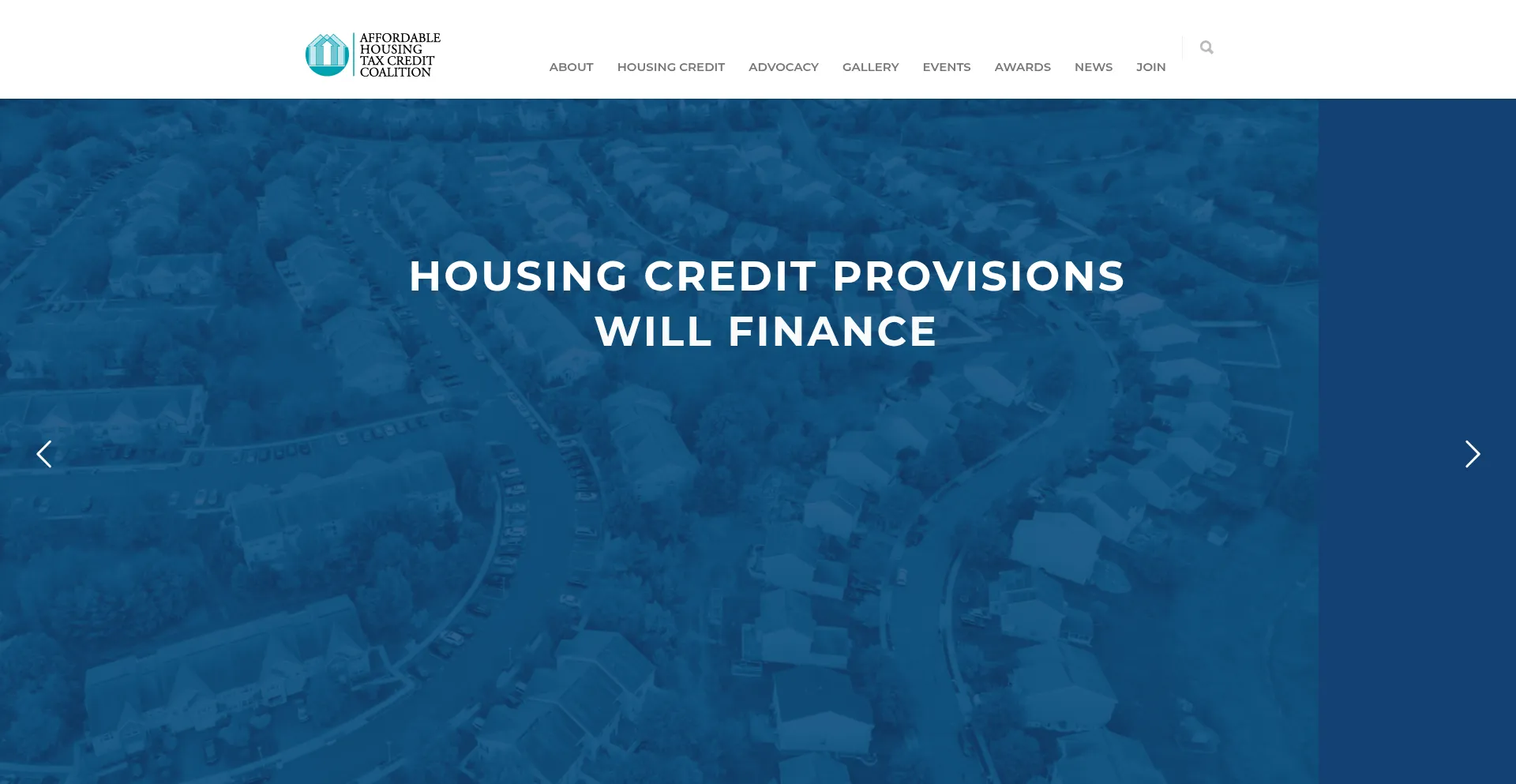 Website screenshot of Taxcreditcoalition.org
