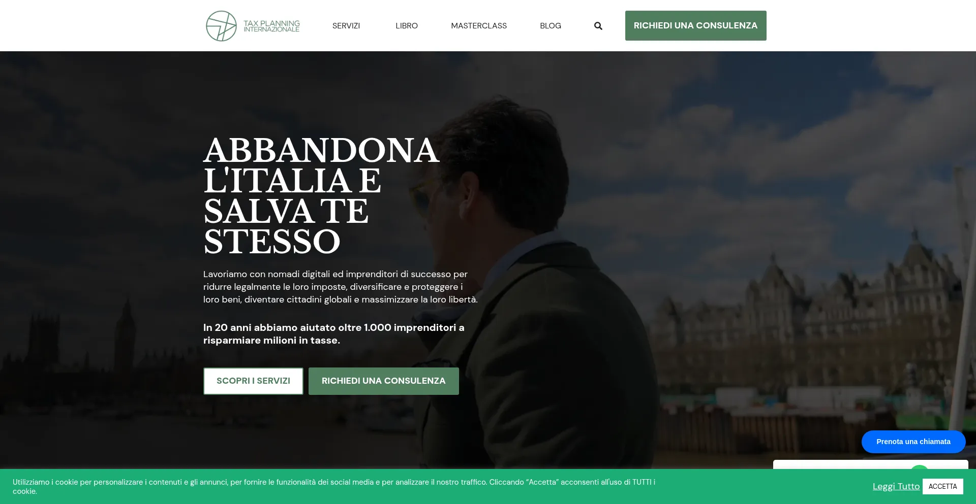 Website screenshot of Taxplanning-internazionale.com