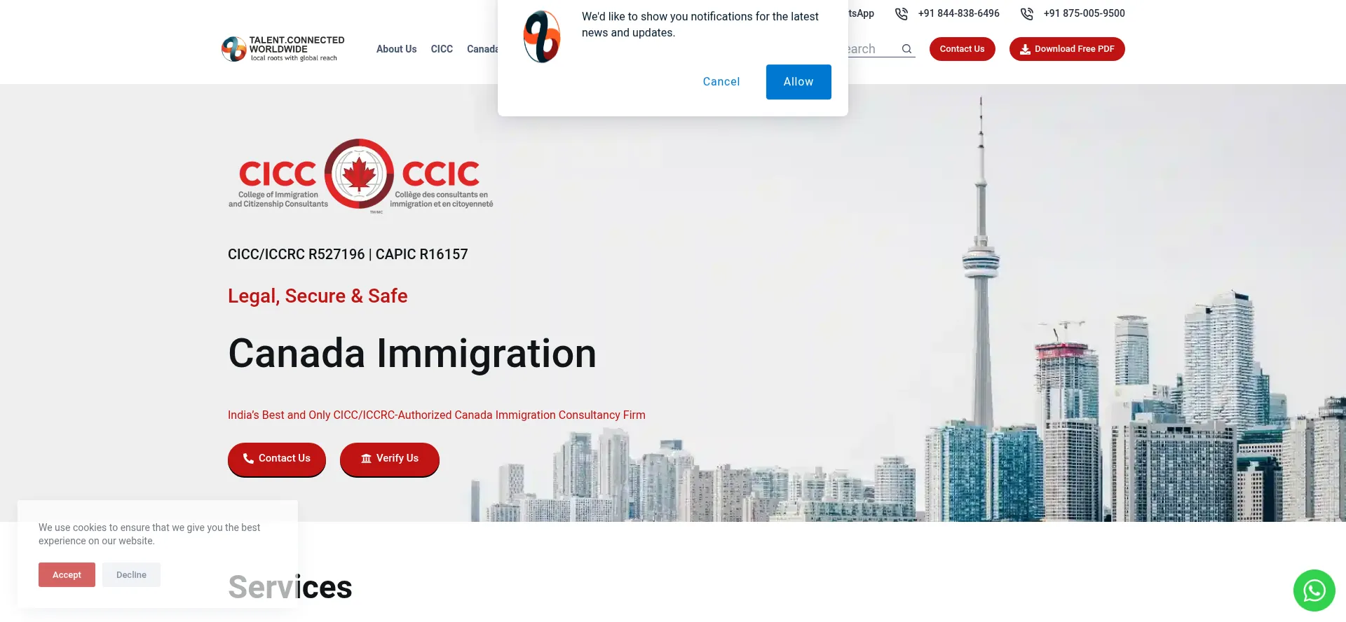 Website screenshot of Tc-ww.com