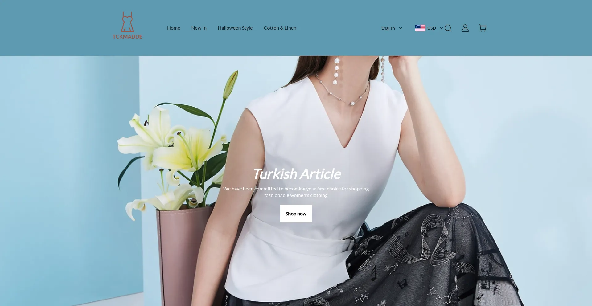 Website screenshot of Tckmadde.com