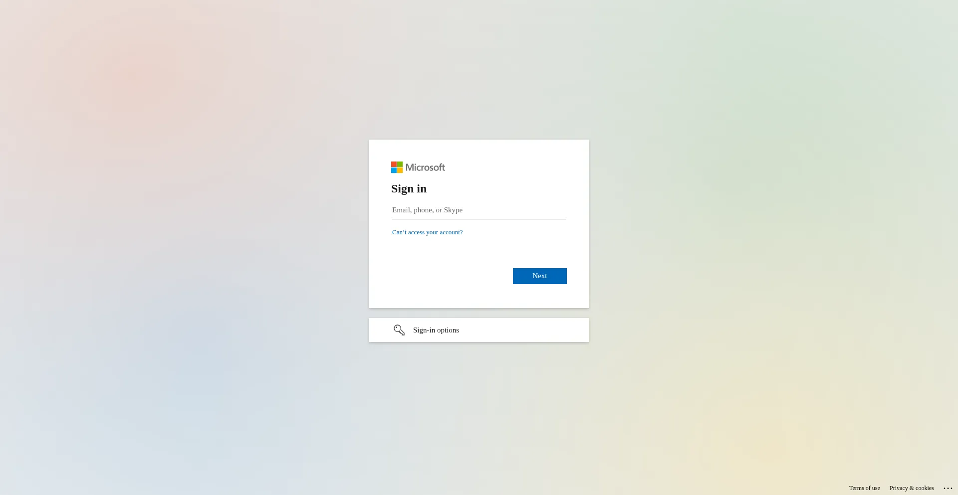 Website screenshot of Tdch1036851-admin.sharepoint.com