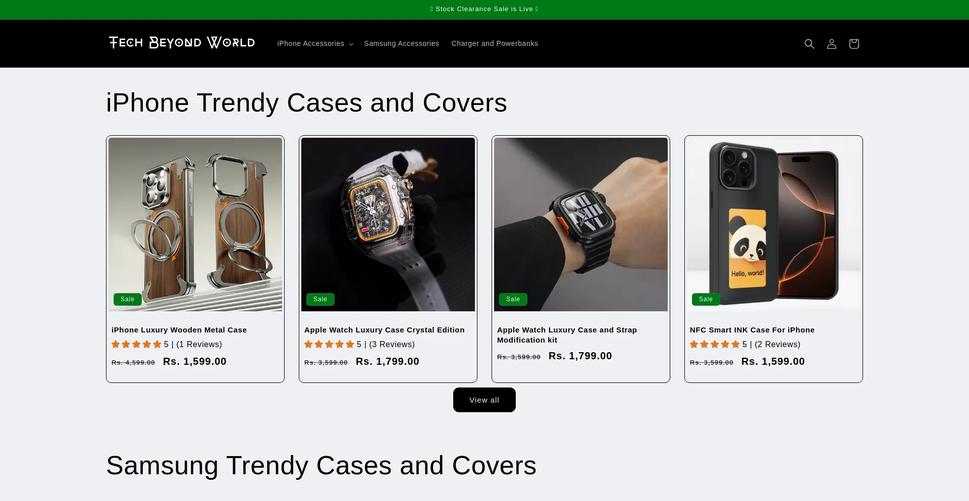 Website screenshot of Techbeyondworld.com