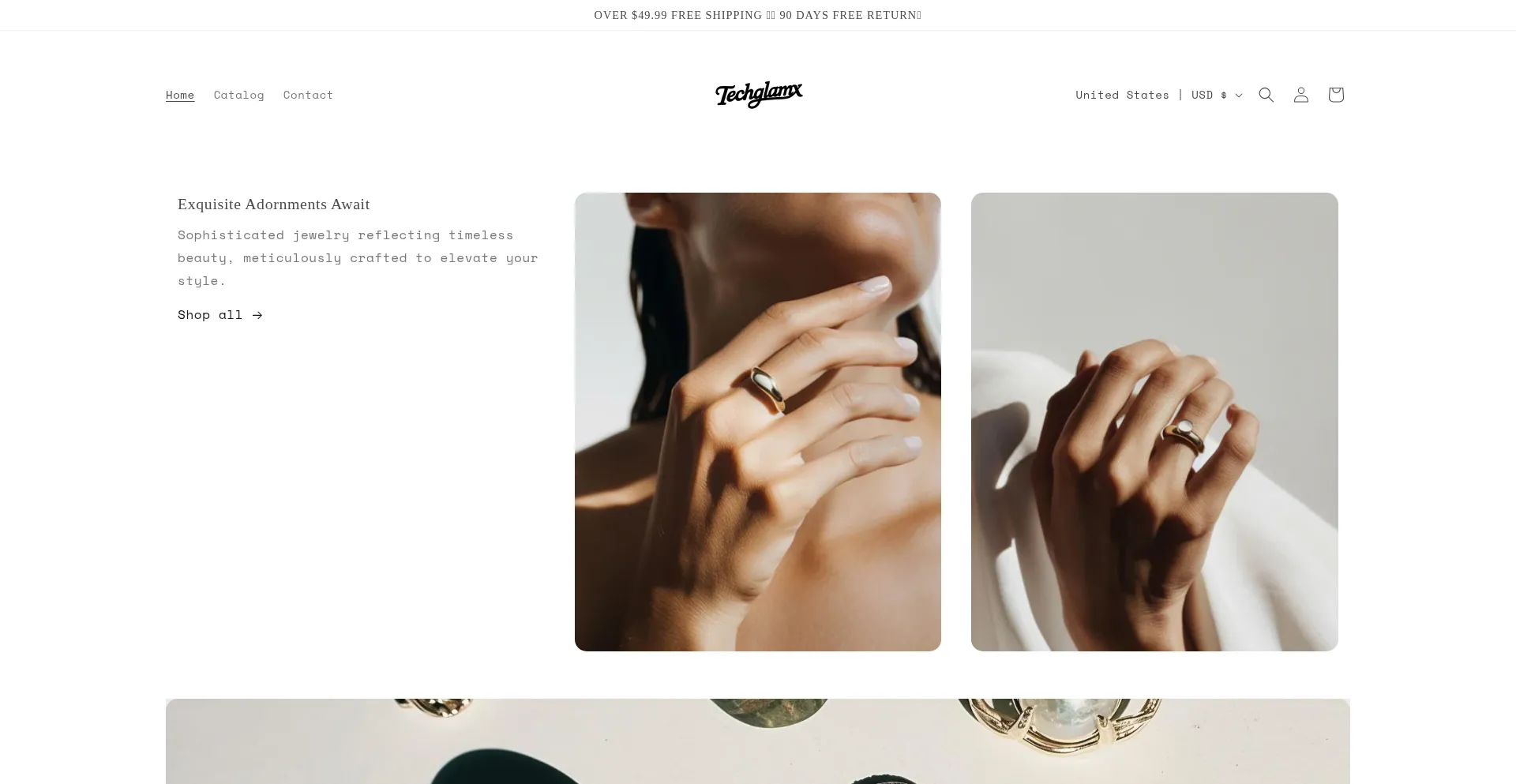 Website screenshot of Techglamx.com
