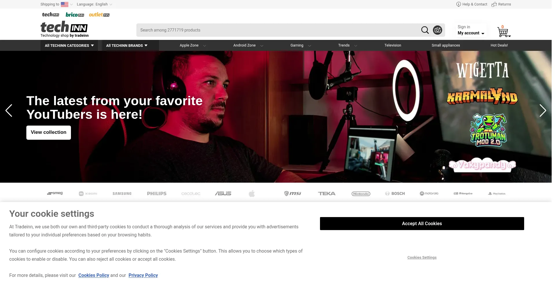 Website screenshot of Techinn.com