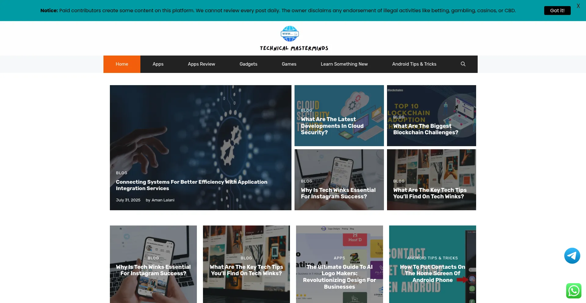 Technicalmastermind.org Screenshot