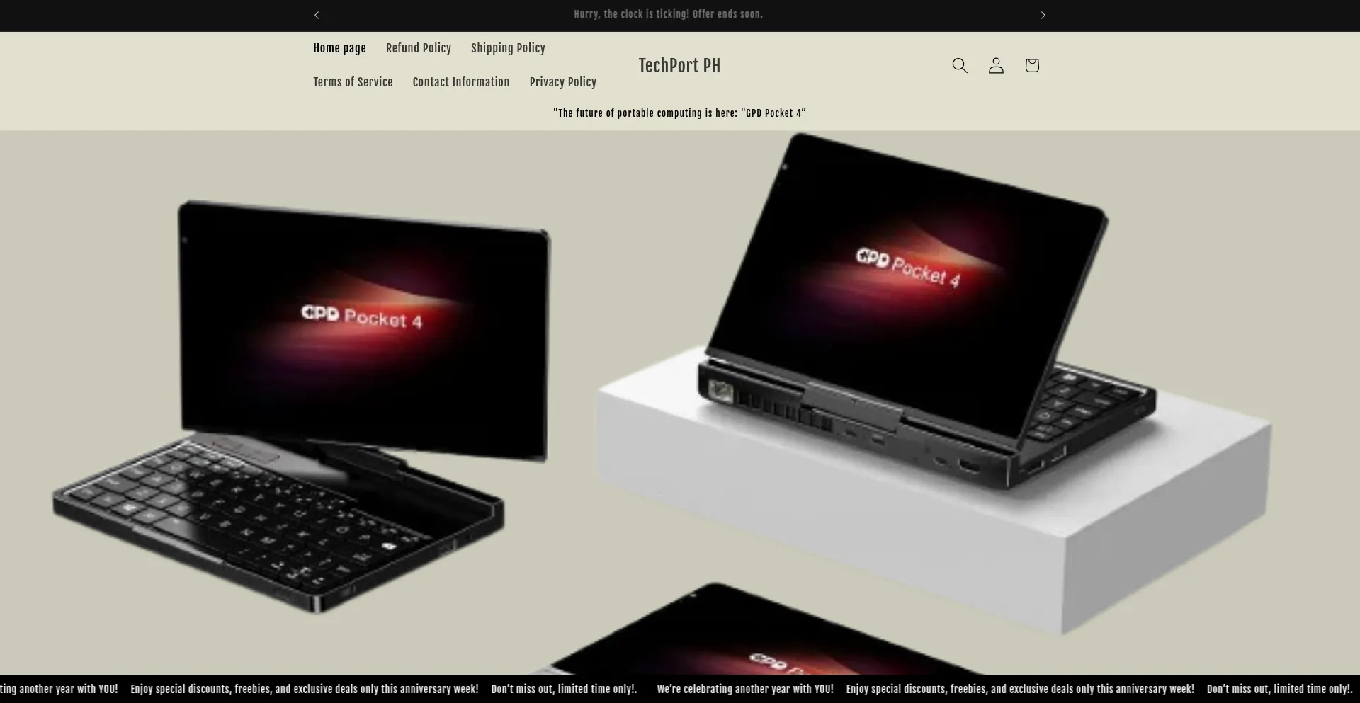 Website screenshot of Techportph.com