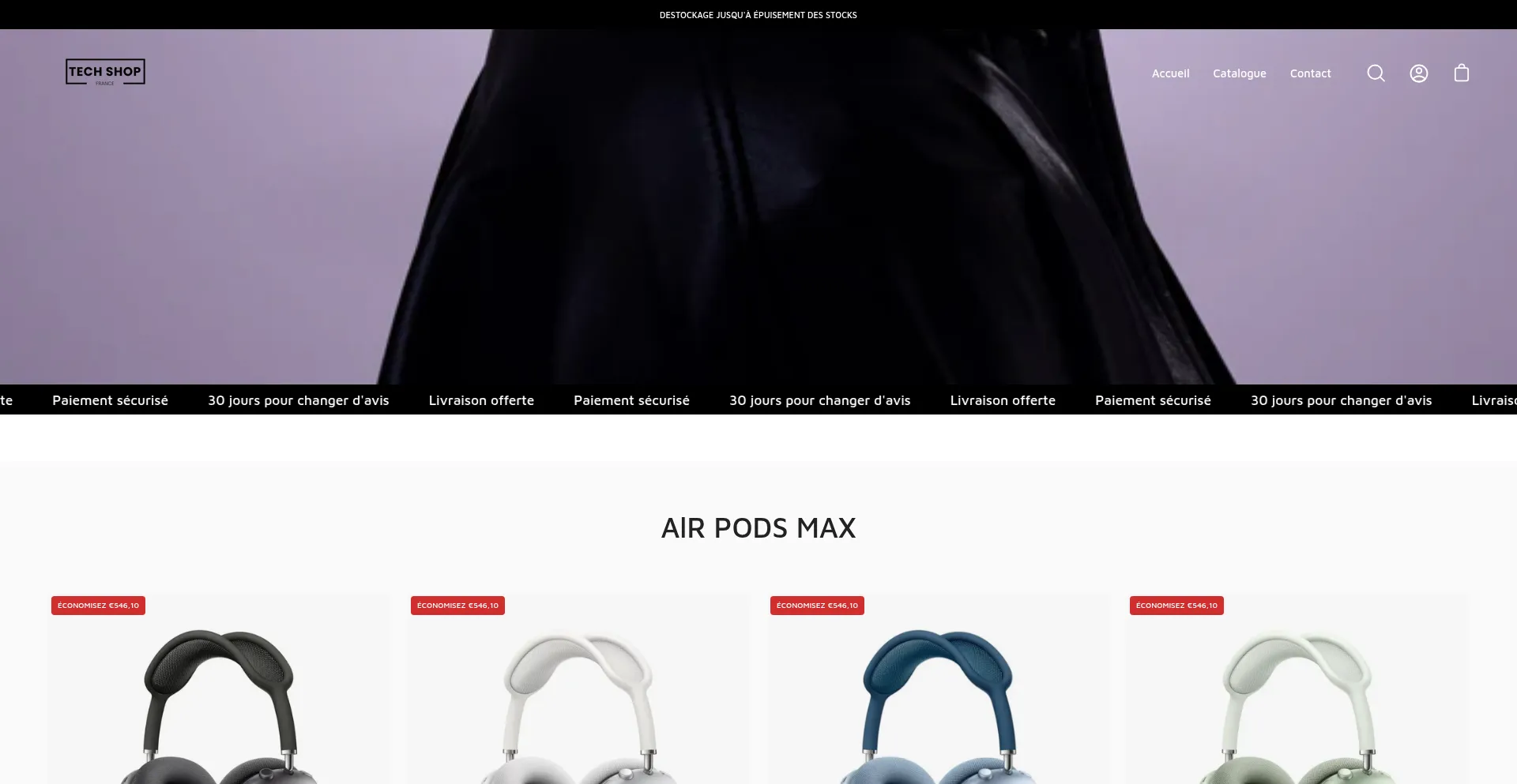 Website screenshot of Techshop-1.com