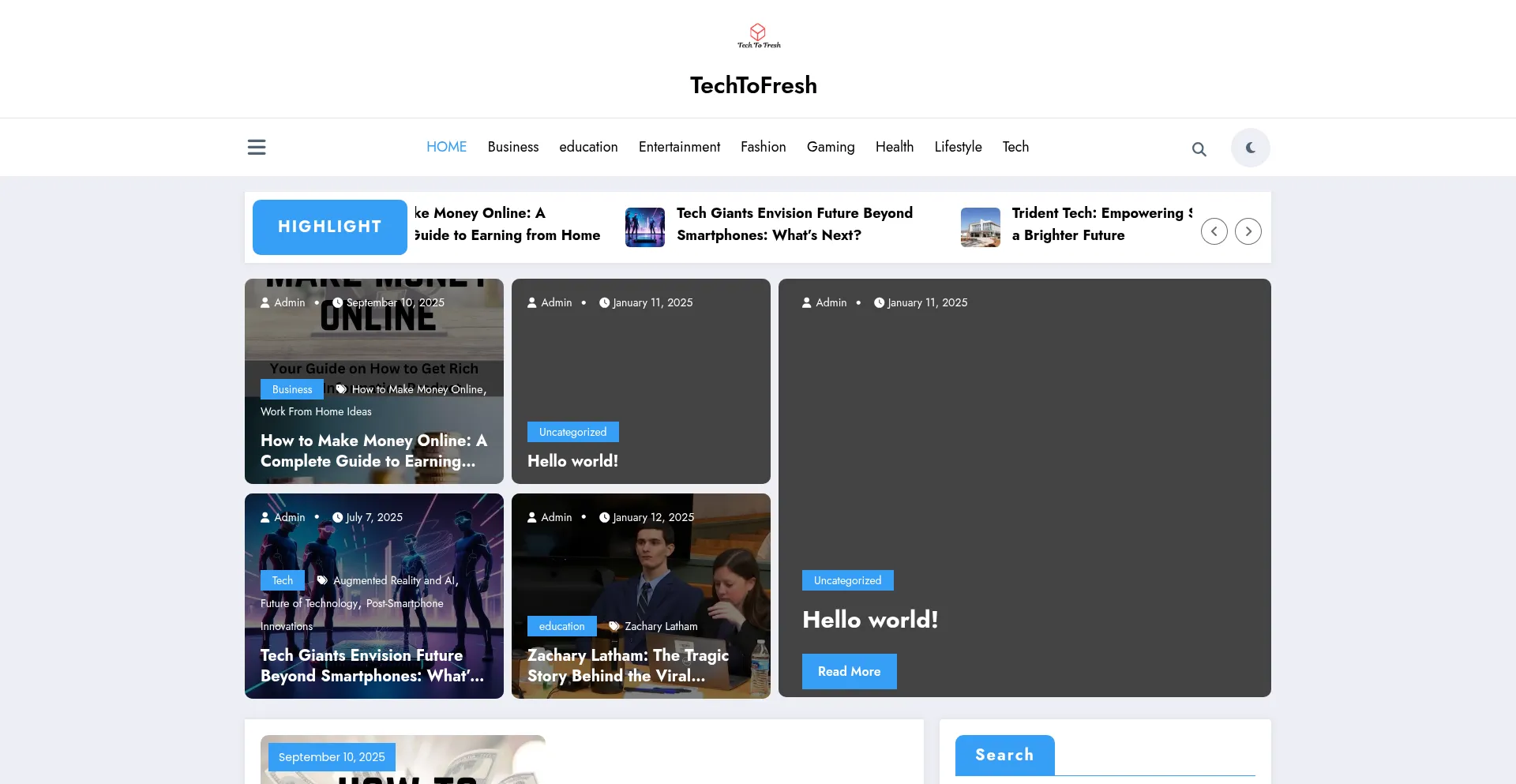 Techtofresh.co.uk Screenshot